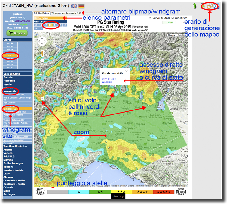 carta blipmap istruzioni uso meteo